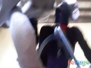 Blindfolded MILF Deepthroats a Big Cock While Bound