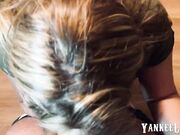Blonde BBW Amateur Takes a Mouthful