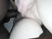 A black with a big cock fucks my white wife