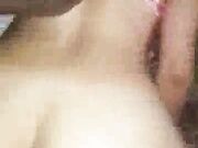 Sexy wife gets creampie from large BBC dick