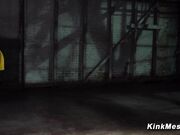 Lezdom agent spanks busty blonde