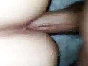 Wife has big orgasm with black bull while husband watches