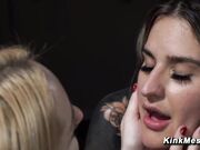 Mistress punishes bound tattooed sub