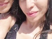 Daniela Duran naked outdoors in public on OnlyFans webcam livestream
