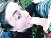 Mountain-side Public Facefuck with a Kinky Couple