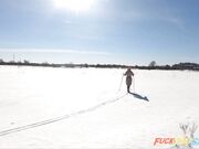 Nude Skiing Teen on Webcam