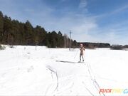 Nude Skiing Teen on Webcam
