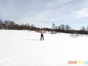 Nude Skiing Teen on Webcam