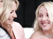 Milf couple makes blonde confident