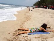 Sandy's Public Beach Adventure: BDSM, Toys & POV Fun!