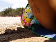 Sandy's Public Beach Adventure: BDSM, Toys & POV Fun!