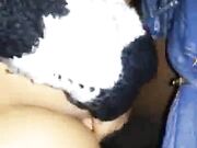 horny amateur milf fucks BBC in her house