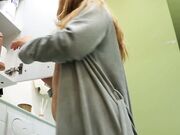 Big-Ass MILF Masturbating and Cumming with a Dildo in Hiding