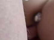 POV Creampie with a Plug: Double Penetration Doggystyle