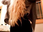 Blonde Teen Bent Over for a Cream Pie Finish