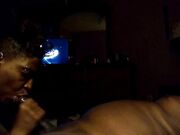 Sucking My Man's Big Black Cock Until He Kneels