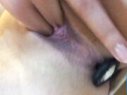 Blonde Russian Teen Masturbates in Public Toilet on Webcam