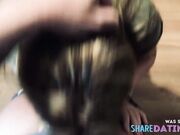 Blonde BBW Amateur Takes a Mouthful