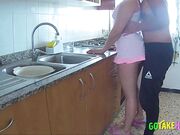 Rough Sex With Big-Ass Latina Teen Ends With Creampie