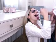 Role-play with my student who hates condoms and loves my sperm!