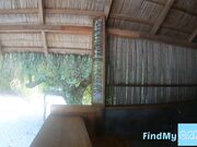 Tattooed Blonde MILF Strips in Abandoned Bar