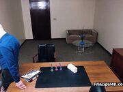 Cougar in black stockings bends n fucks