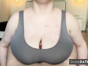 Big Natural Tits BBW Gives a POV Titty Fuck