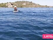 Public Flashing: Butt Plug & Pussy Exposed for Yachts & Fishermen