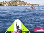 Public Flashing: Butt Plug & Pussy Exposed for Yachts & Fishermen