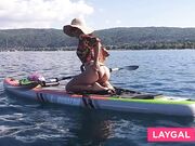 Public Flashing: Butt Plug & Pussy Exposed for Yachts & Fishermen