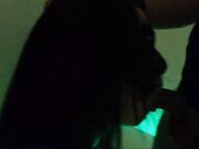 Rough BDSM Deepthroat with a Busty Amateur Teen in Green Light