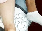 Hubby films as he lets his blonde wife try some BBC