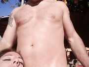 BBQ Blowjob with the Blonde Neighbor