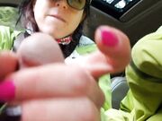 Road Head Creamy Mouthpie Swallow After a Cum Spill