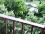 Public Balcony Anal with a Sexy Blonde Teen