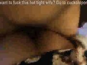 Brunette housewife takes a big black dick in her ass