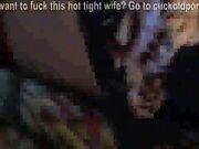 Brunette housewife takes a big black dick in her ass