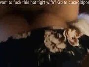 Brunette housewife takes a big black dick in her ass