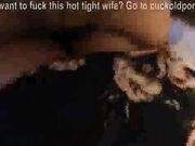 Brunette housewife takes a big black dick in her ass