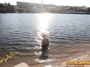 Blonde Babe MissMotivated's Naked River Bath