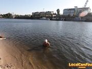 Blonde Babe MissMotivated's Naked River Bath