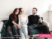 Lucky Guy Gets 2 French Beauties for FFM Threesome