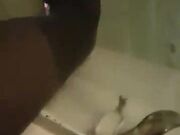 Skinny slut sucks bbc for fix before her boyfriend gets home