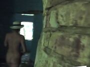 Blonde MILF's Public BDSM Solo in Abandoned Building