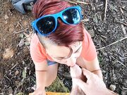 Quick BJ at Abandoned House: Amateur Couple's Cumshot Adventure