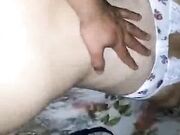 Gorgeous wife rides bbc cock till creampie – homemade tape