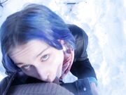 Teen Schoolgirl Gives Risky Public Blowjob in the Park