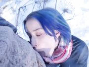 Teen Schoolgirl Gives Risky Public Blowjob in the Park