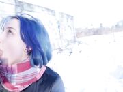 Teen Schoolgirl Gives Risky Public Blowjob in the Park