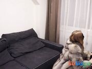 Romantic Tease in Fur for BDSM Blowjob